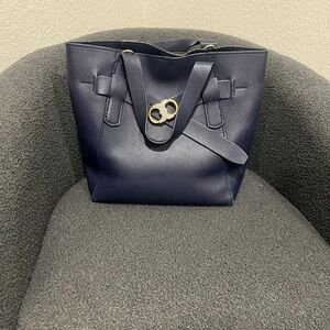 Tory Burch Navy Blue Gemini Link Bag